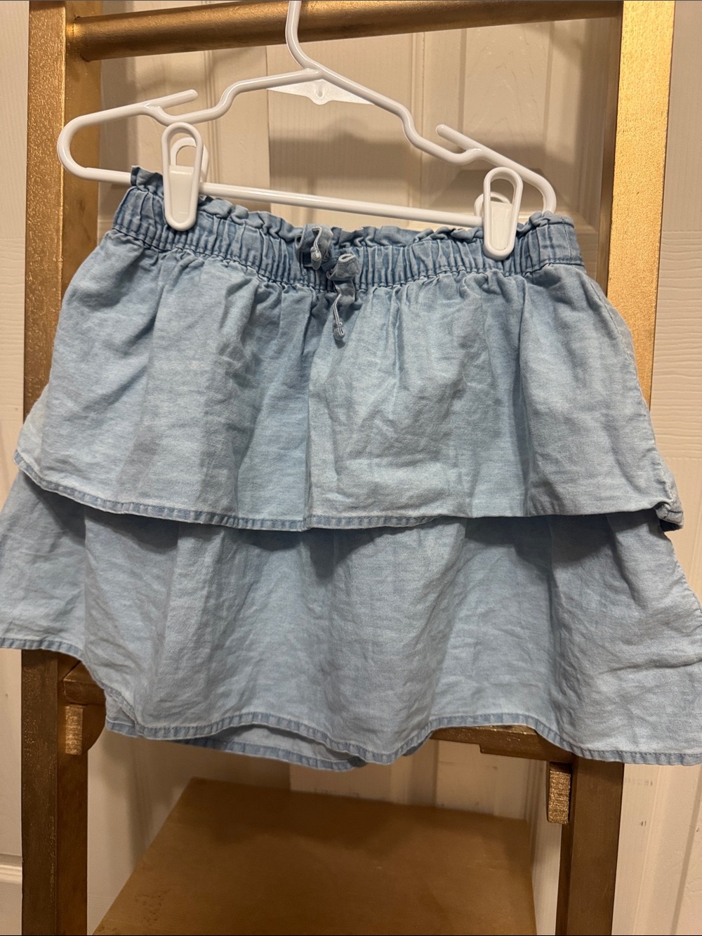Cat & Jack Light Blue Tiered Ruffle Skirt